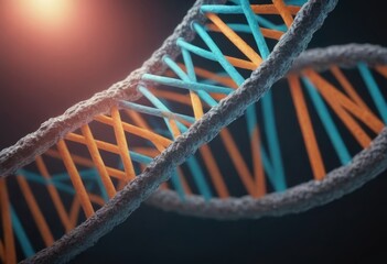 DNA molecules on the beautiful backdrop