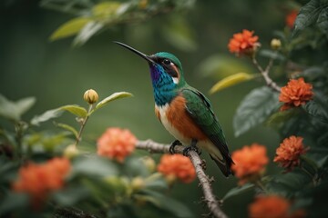 Fototapeta premium colorful hummingbird