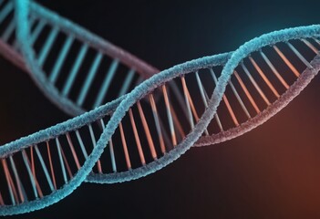 DNA molecules on the beautiful backdrop