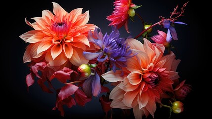 floral handdrawn flowers