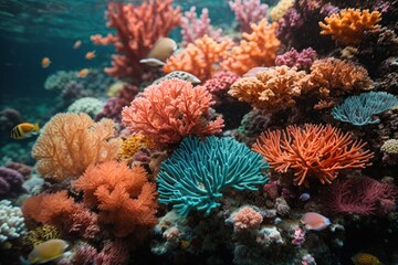 Naklejka na ściany i meble underwater coral reef