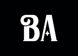 BA letter logo and monogram logo design