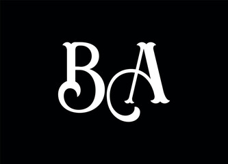 BA letter logo and monogram logo design