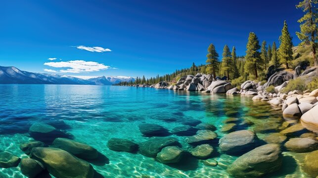 mountains california lake tahoe - Powered by Adobe