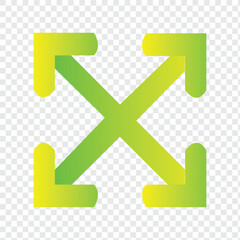 3d Arrows in four directions. Four side arrow icon. Arrow icon illustration vector sign symbol for your project. Flat design style. Vector illustration. Eps file 452.