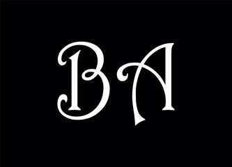 BA letter logo and monogram logo design