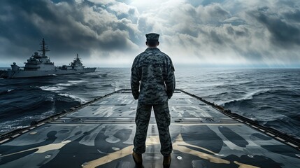 warfare us navy camo - obrazy, fototapety, plakaty