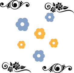 Step back in time with these meticulously crafted vintage flower vectors. Add a touch of nostalgia to your designs with ease