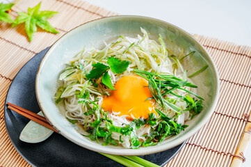 薬味たっぷりぶっかけ素麺