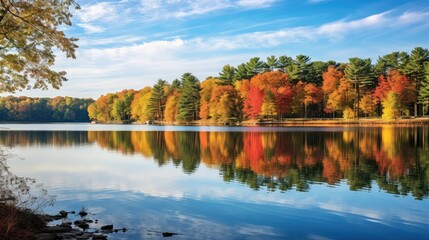 Obraz premium nature lake forest illinois
