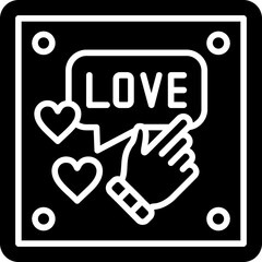 Fototapeta premium Love Icon