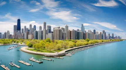 Stof per meter city lakeview chicago © PikePicture