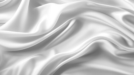 Close up of white fabric with wavy pattern in the background.