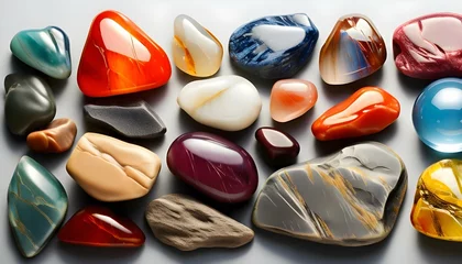 Zelfklevend Fotobehang Image of different colour stone © Farman