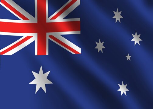 3d australian country flag beackground