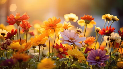 Gordijnen rose sunny flowers © PikePicture
