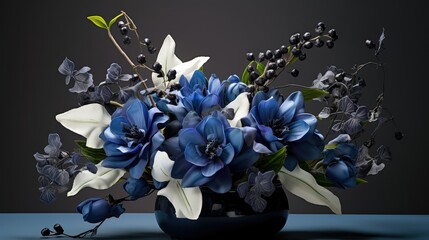 petals navy blue flowers
