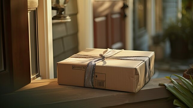 delivery package on door