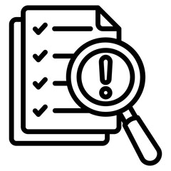 Document Search Icon Element For Design