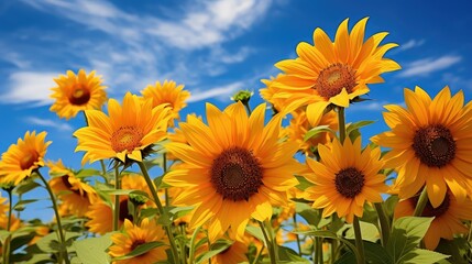 Obraz premium nature sunflowers and daisies