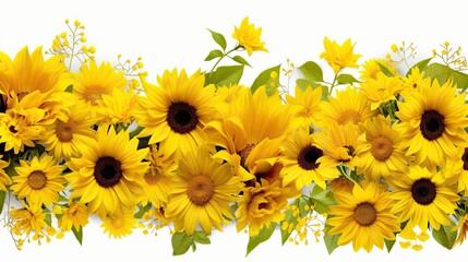 vibrant yellow flower border