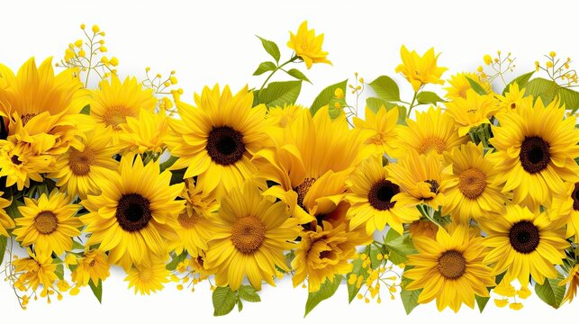 vibrant yellow flower border