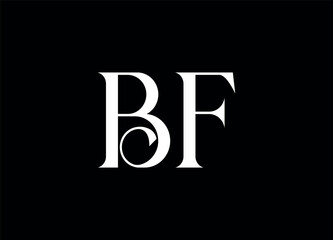 BF letter logo and monogram logo design