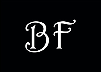 BF letter logo and monogram logo design