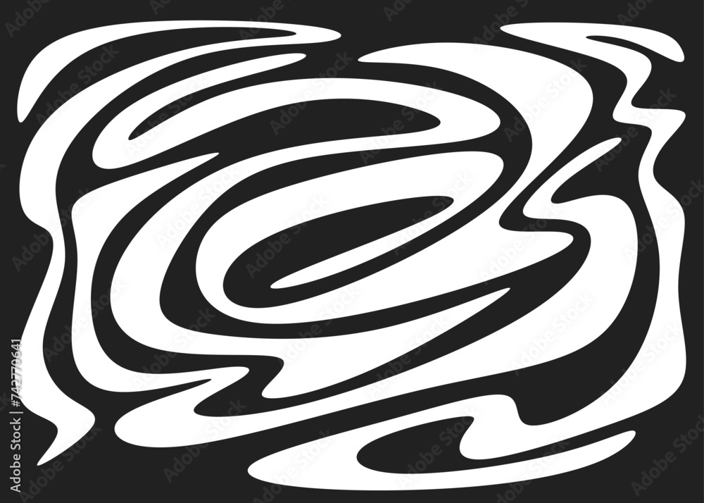 Poster abstract background with wavy and curly lines pattern