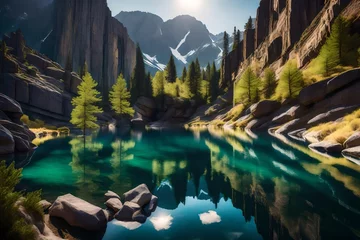 Foto op Plexiglas lake in the mountains © MB Khan