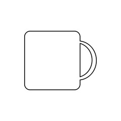 横から見た白いマグカップ