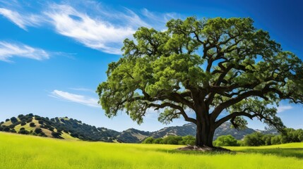 Fototapeta na wymiar woodland california oak tree