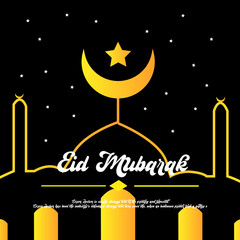 Obraz na płótnie Canvas Eid Mubarak Social Media Post
