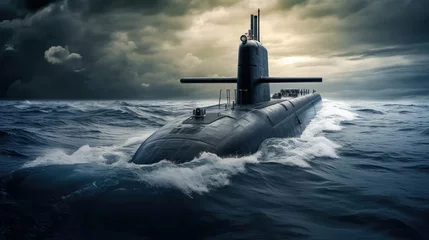 Fotobehang stealth navy submarine © PikePicture