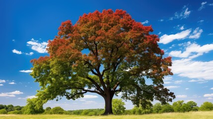 nature red oak tree