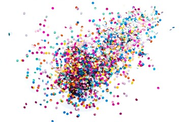 Confetti explosion isolated on white background Generative Ai