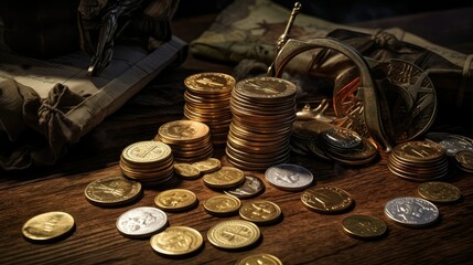 treasure pirate coins