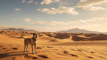 arid dog desert