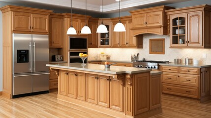 modern oak kitchen cabinets