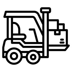 Forklift Icon Element For Design