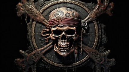 Obraz premium treasure pirate emblem