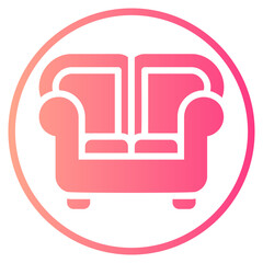 sofa gradient icon