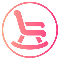 rocking chair gradient icon