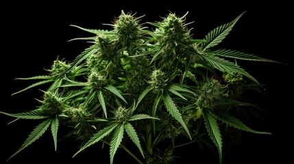 cannabis marijuana flower with seeds
