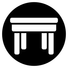 desk glyph icon