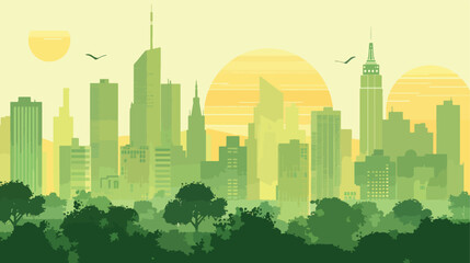 City skyline vector illustration. Urban landscape