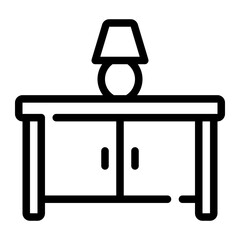 night stand line icon