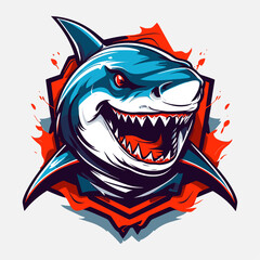 sharp shark mascot character