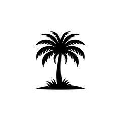 Palm Tree Logo Vector On white background