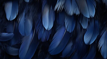 elegant navy blue feathers